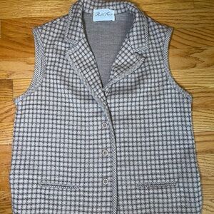 Plaid Button-Up Vest